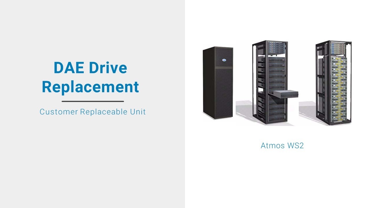 How to replace an Atmos WS2 System DAE Drive