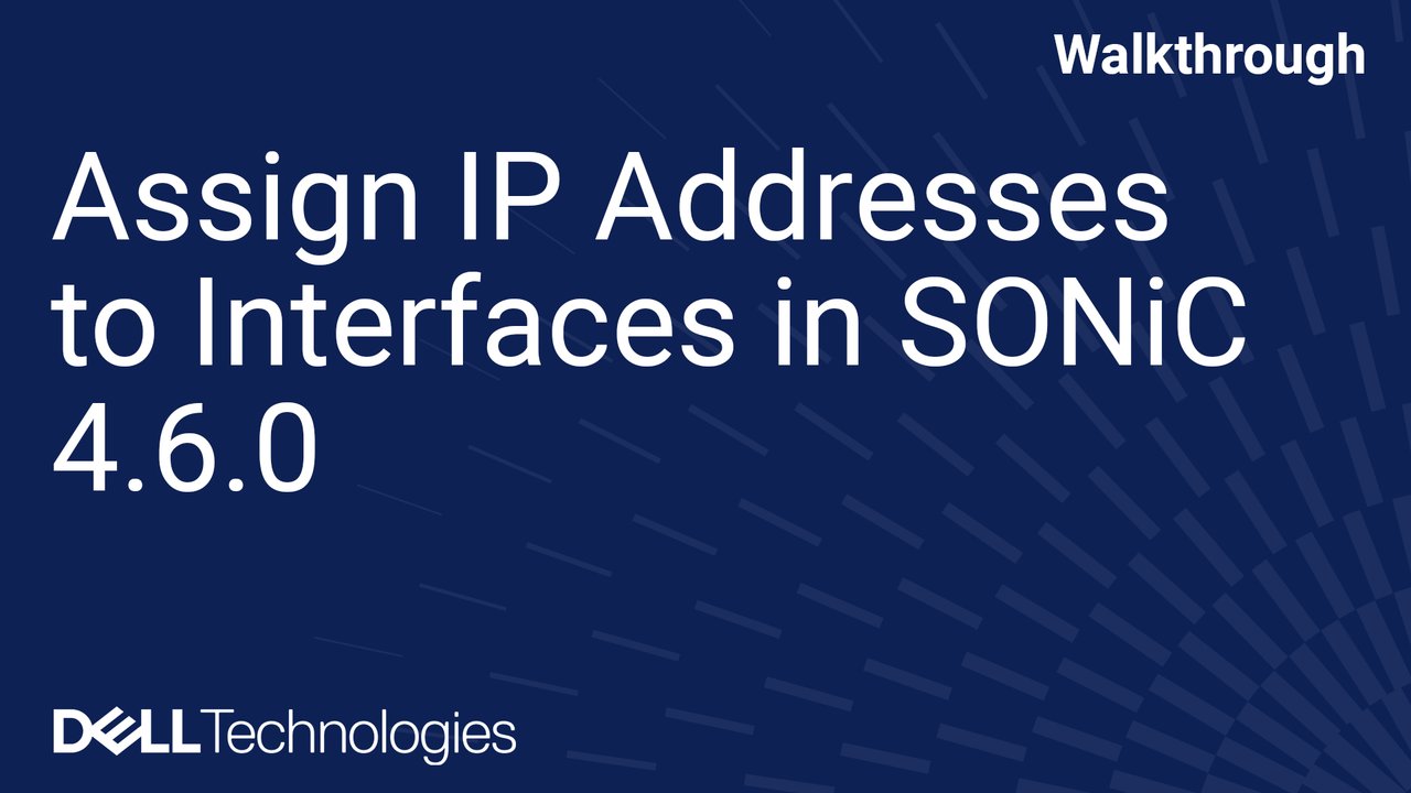 Assign IP Addresses to Interfaces in SONiC 4.6.0