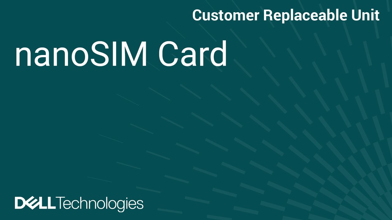 How to Replace the nanoSIM card in Dell Pro Premium PA14260