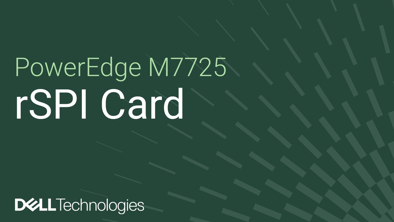 Замена платы rSPI на сервере PowerEdge M7725
