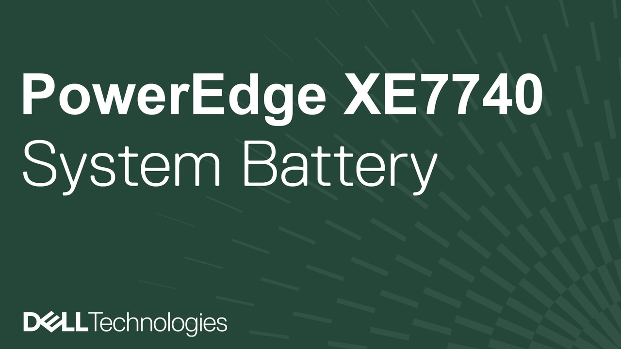 How to replace the system battery on a PowerEdge XE7740