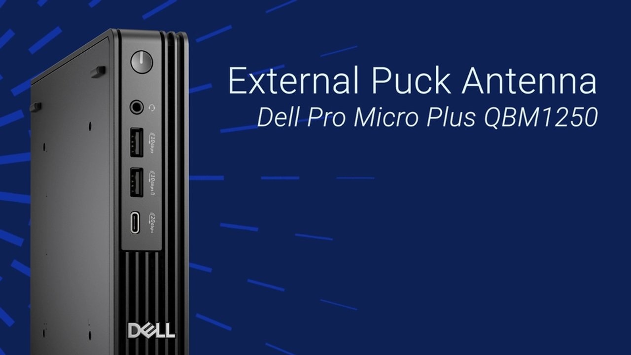 Slik skifter du ut den eksterne puckantennen på Dell Pro Micro Plus-QBM1250