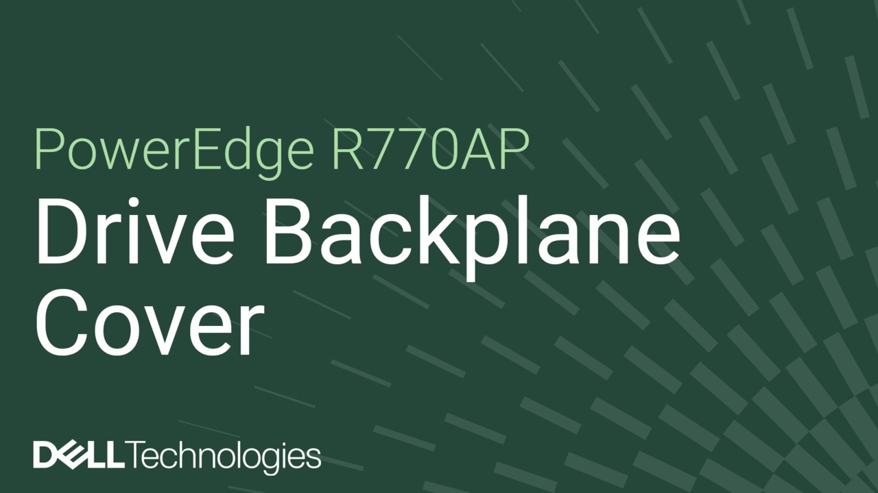 How to replace the drive backplane cover on a PowerEdge R770AP