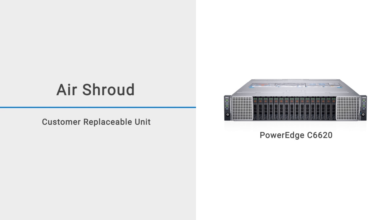 How to Replace Air Shroud for PowerEdge C6620