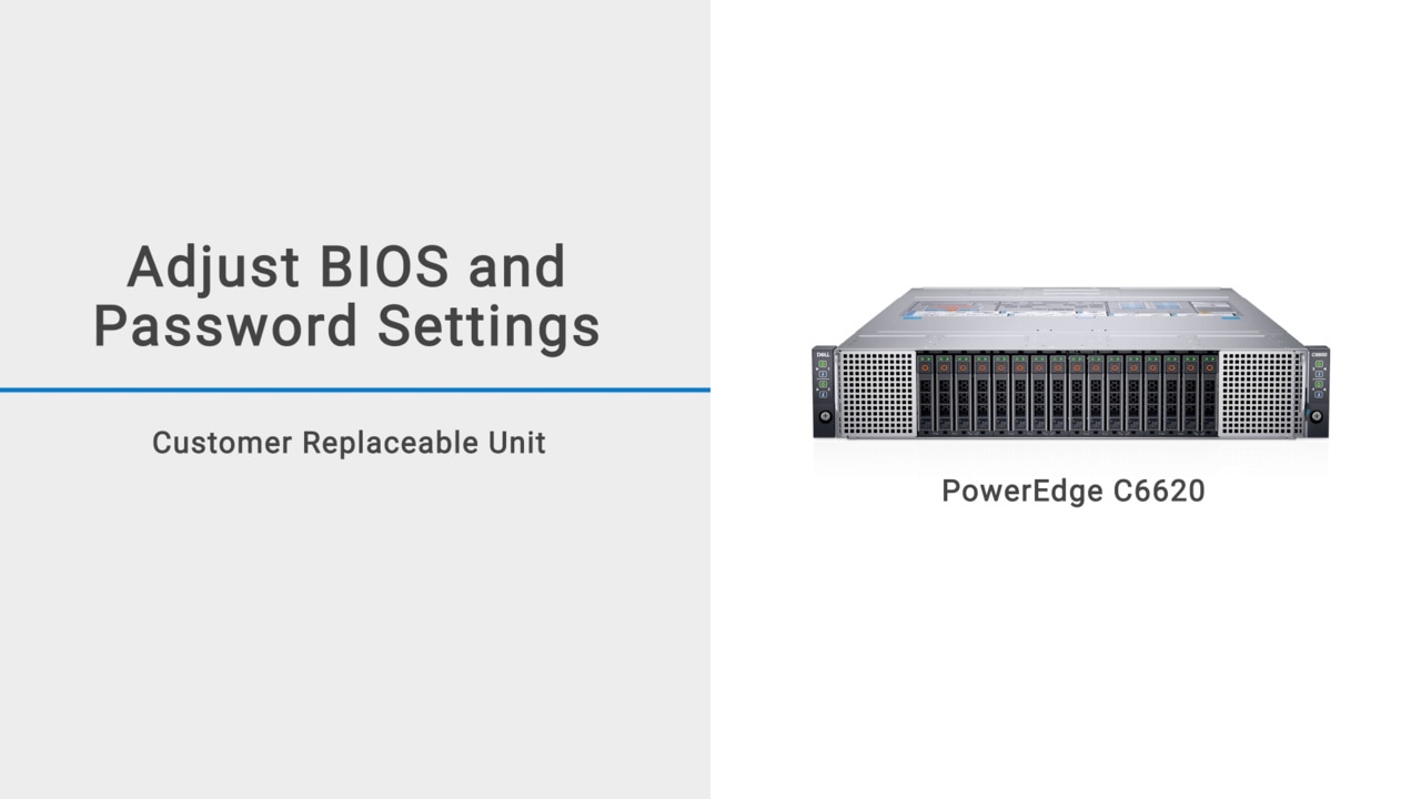 How to Clear Password and NVRAM in a PowerEdge C6620