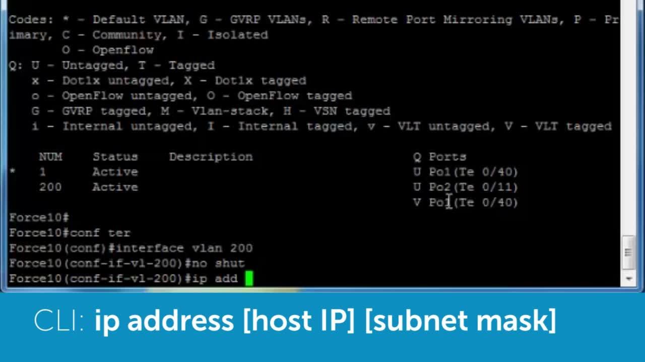 How to Configuring an interface or VLAN for L3 routing Force 10 S4810