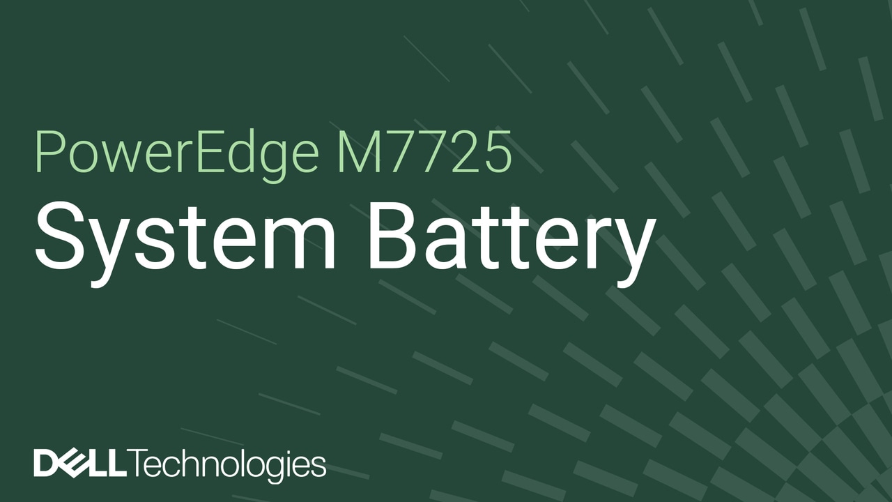 Замена системного аккумулятора на сервере PowerEdge M7725