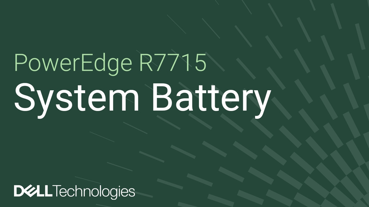 Anleitung zum Ersetzen der Systembatterie bei einem PowerEdge R7715