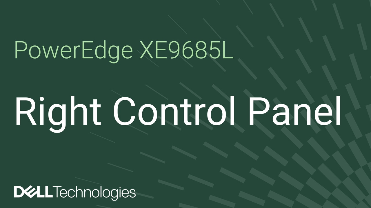 Comment remplacer le panneau de commande droit sur un XE9685L PowerEdge