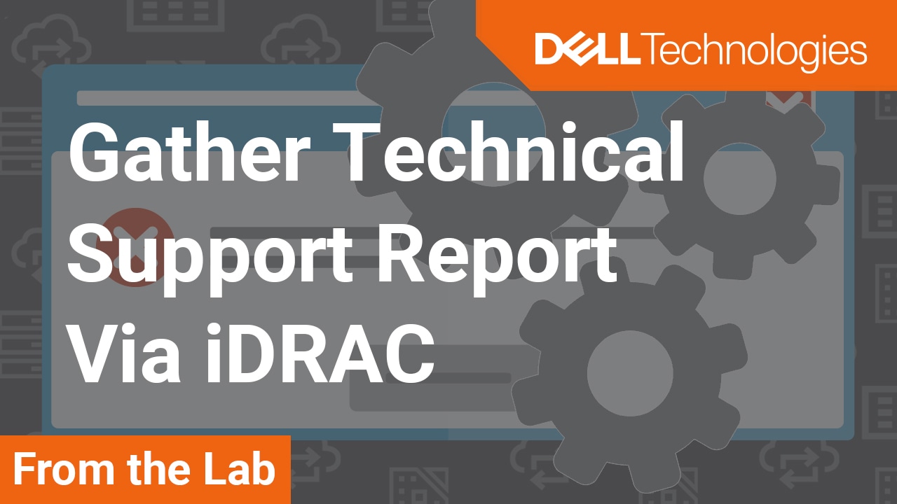 How to gather a Technical Support Report (TSR) from IDPA appliance via iDRAC