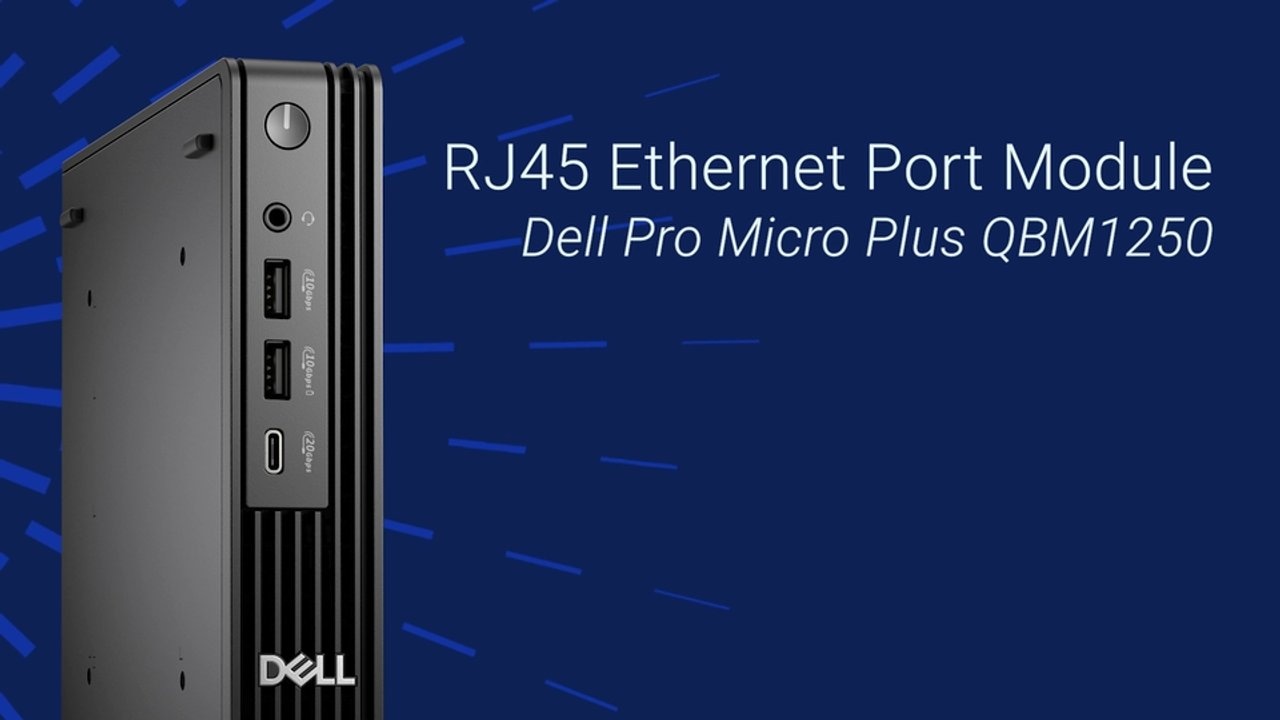 Slik skifter du ut RJ45 Ethernet-portmodulen på Dell Pro Micro Plus-QBM1250