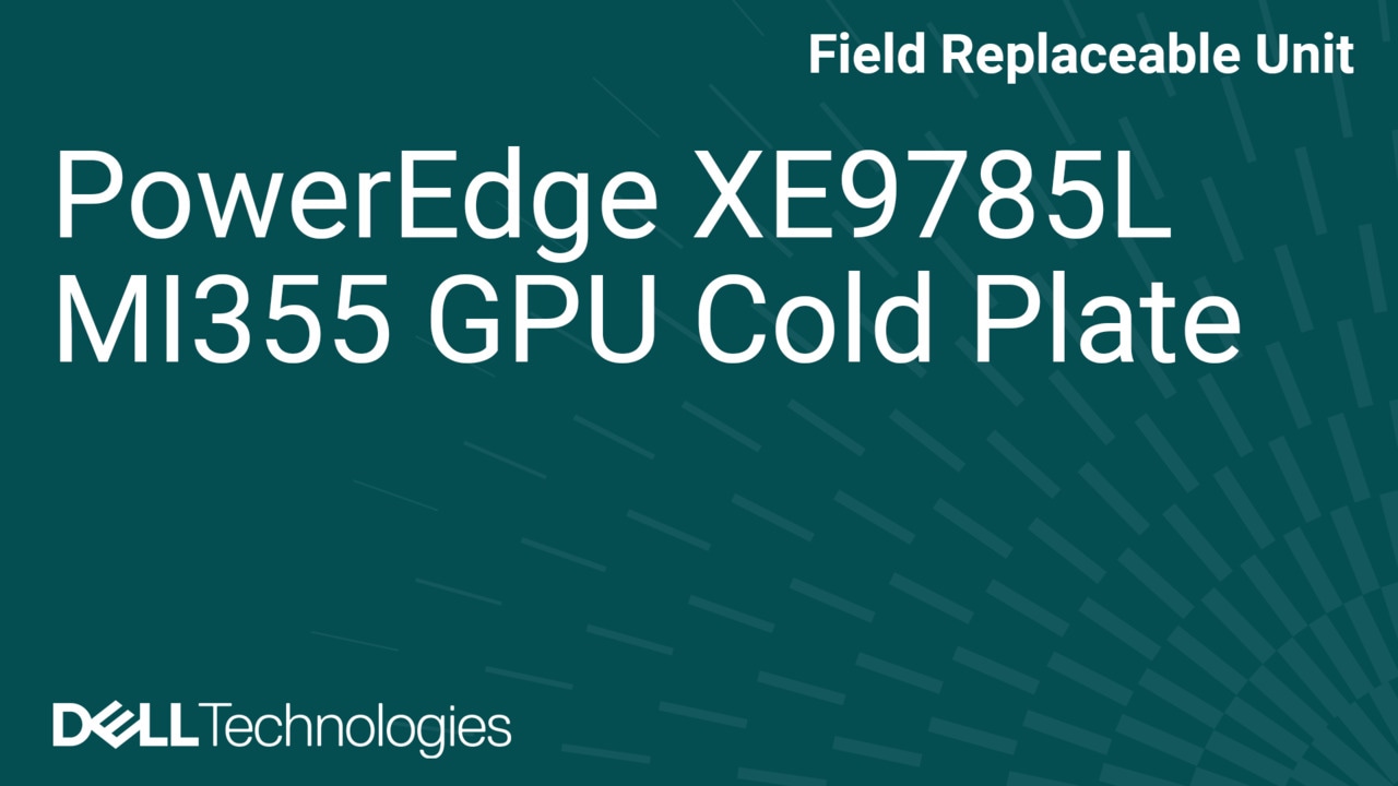 How to Replace MI355 GPU cold plate in XE9785L
