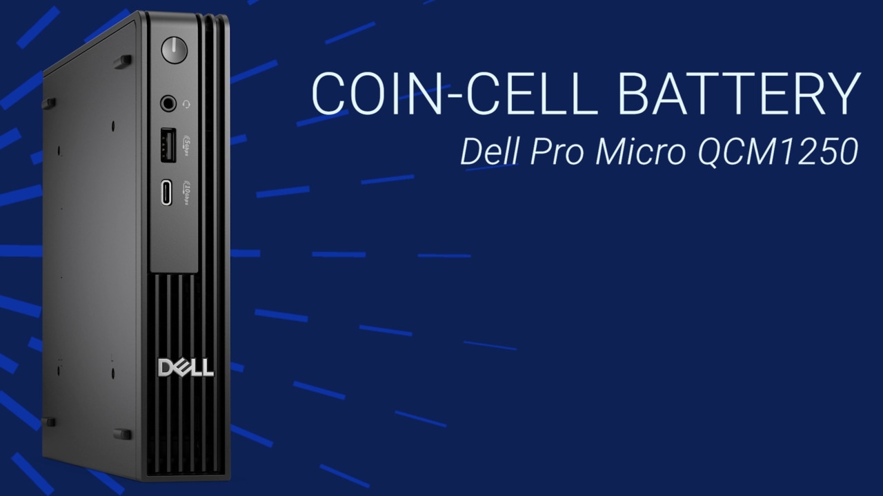 Dell Pro Micro QCM1250のコイン型電池を交換する方法