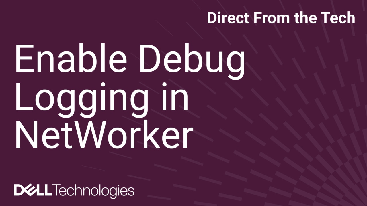 How to Enable Debug Logging on NetWorker VMware Protection with vProxy Appliance