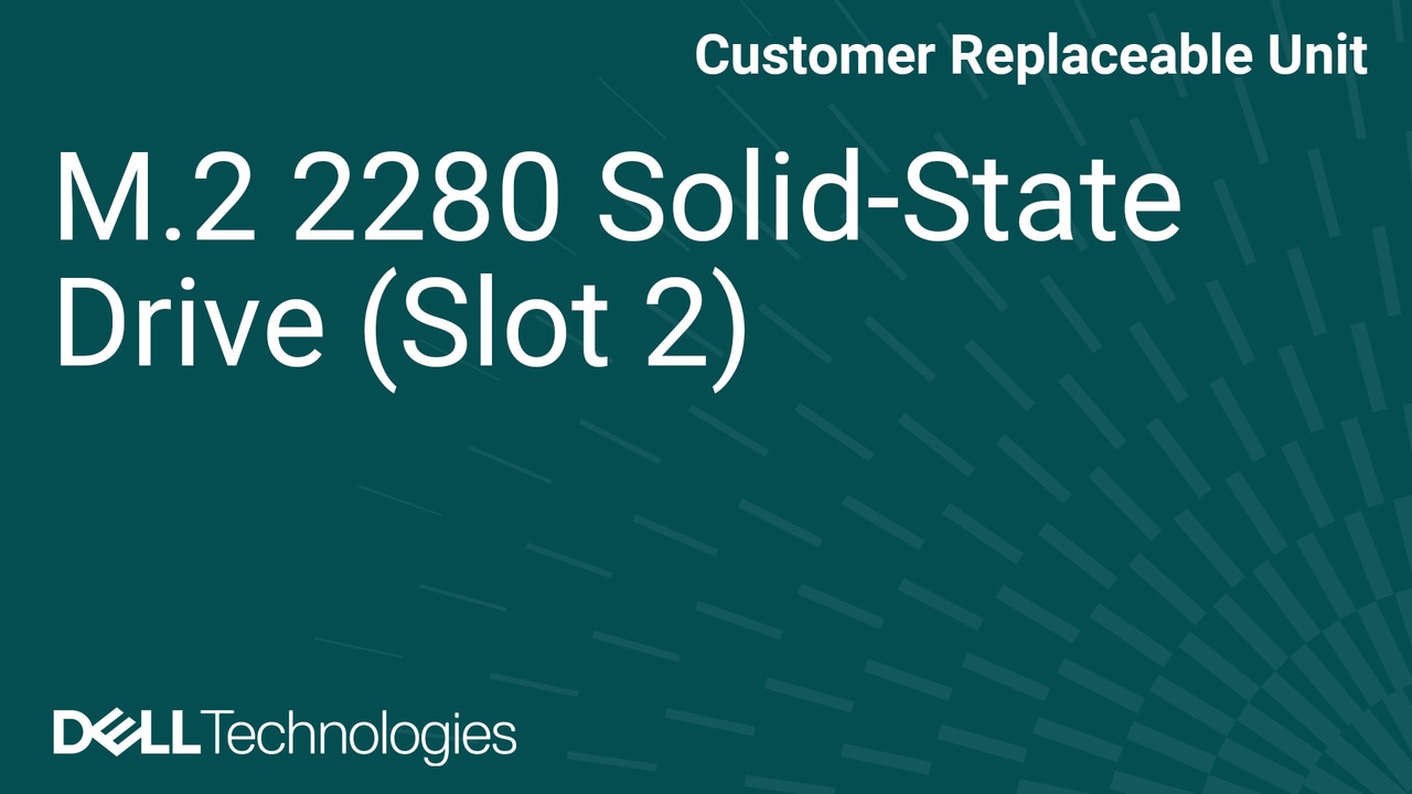 Cómo reemplazar la ranura 2 de la SSD 2280 en Dell Pro Precision 7 T1 PW7T1260
