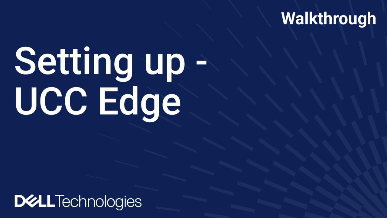 設定 UCC Edge