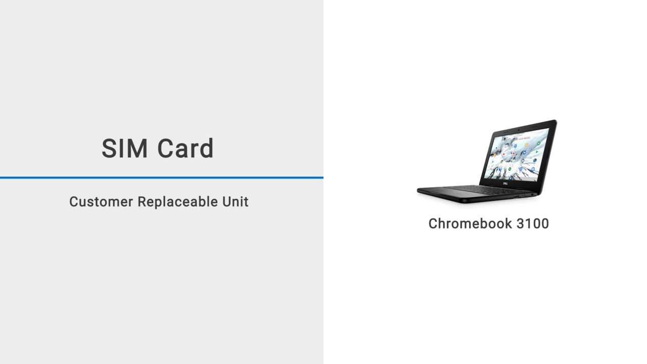 How to replace the SIM card on Chromebook 3100