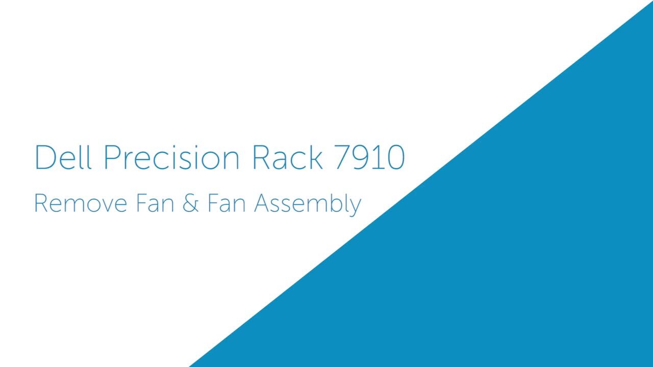 How to replace Fan and Fan Assembly for Precision Rack 7910