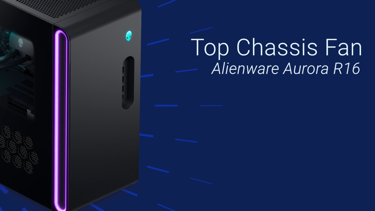 De bovenste ventilator vervangen op Alienware Aurora R16