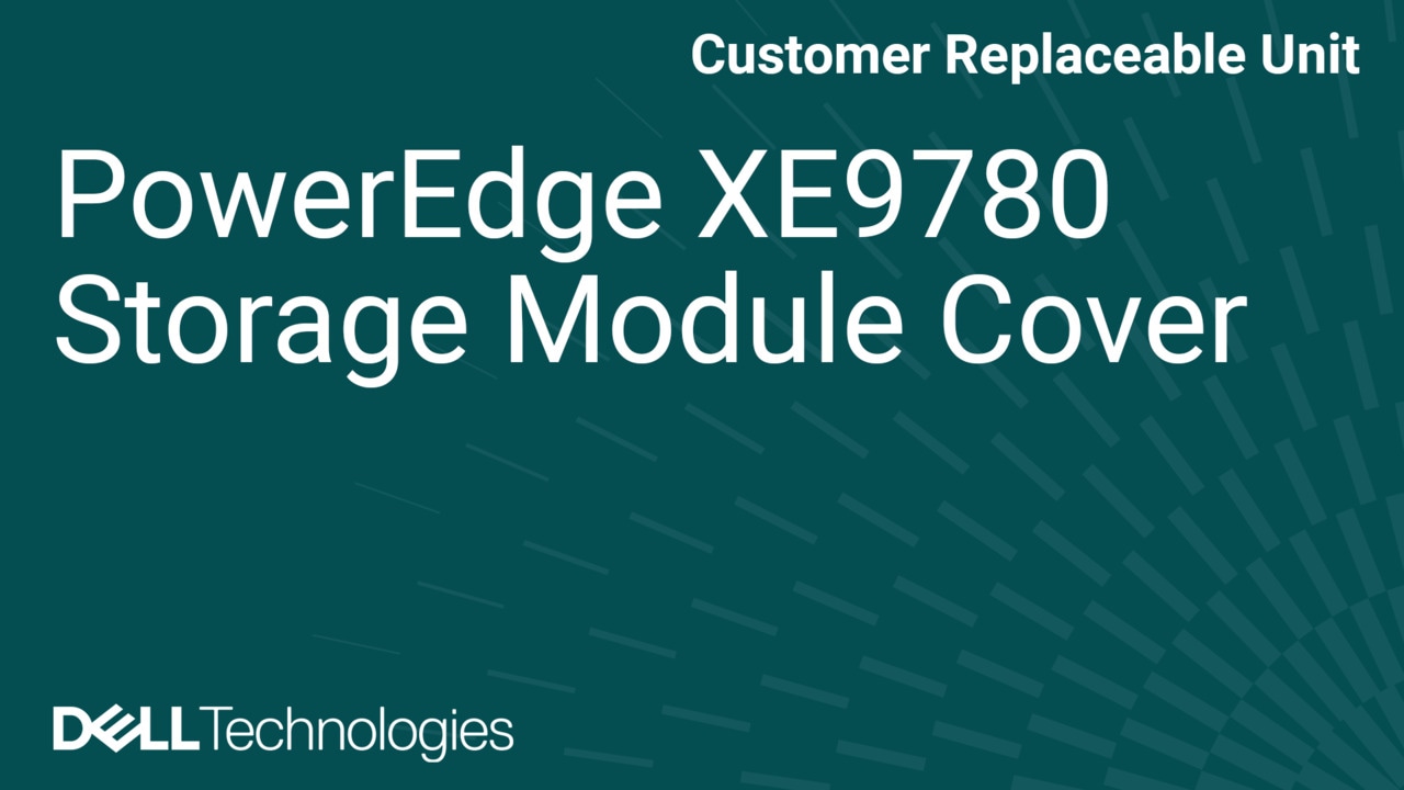 Postup výměny krytu modulu úložiště v procesoru XE9780