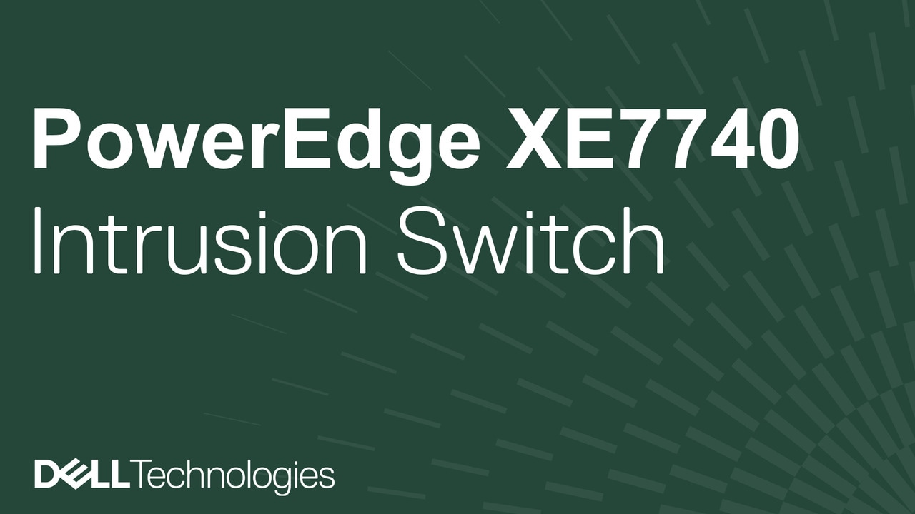How to replace the intrusion switch on a PowerEdge XE7740
