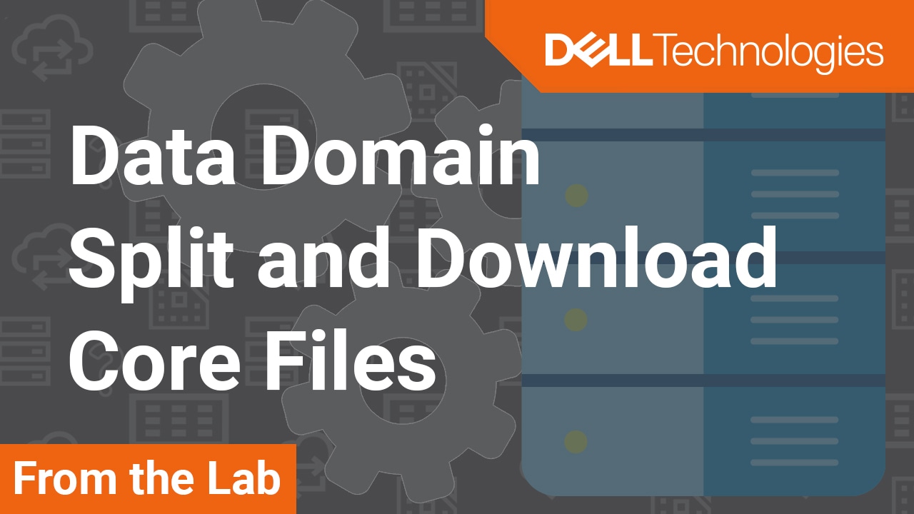 How to Split and Download Core file using DD GUI on Data Domain OS 7.x