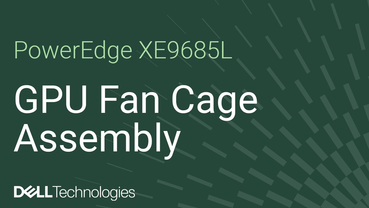 Remplacement de l’assemblage du bâti du ventilateur du processeur graphique sur un XE9685L PowerEdge