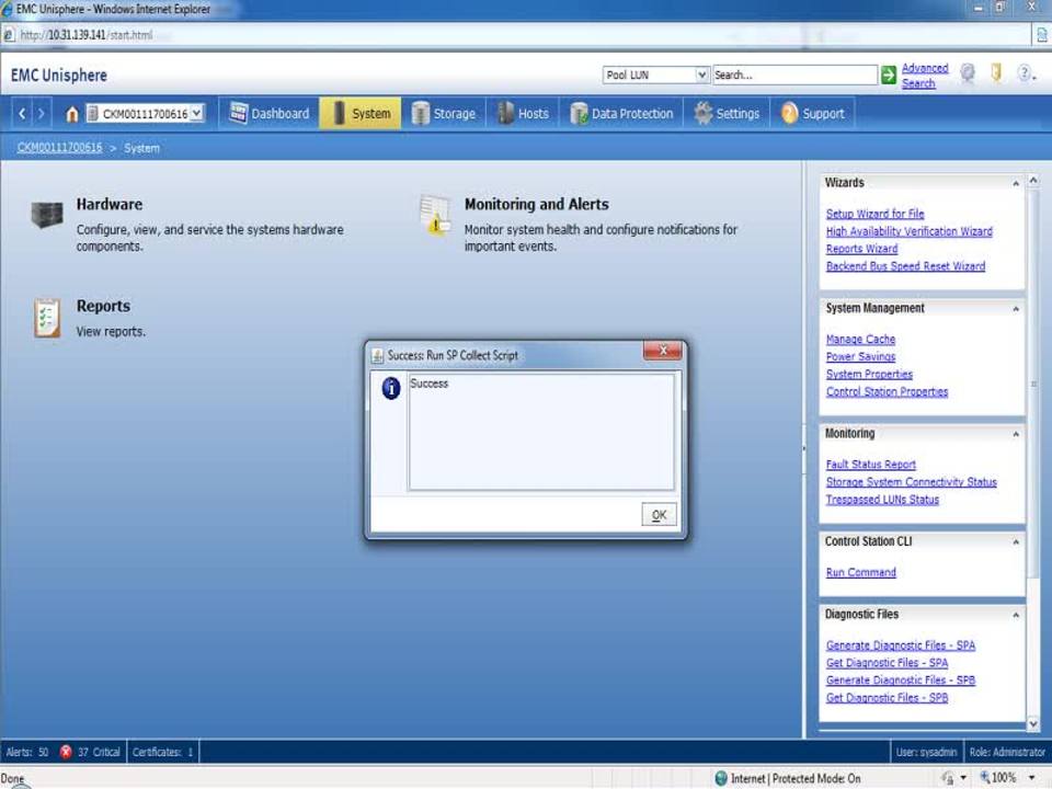 How to Run the SP collect Utility and Retrieve SP collect files to collect information from a VNX Storage Processor (SP)