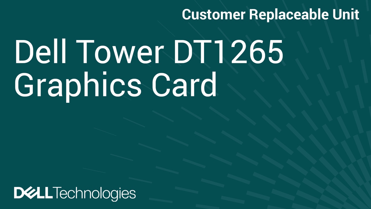 How to Replace the Graphic Card on a Dell Tower DT1265