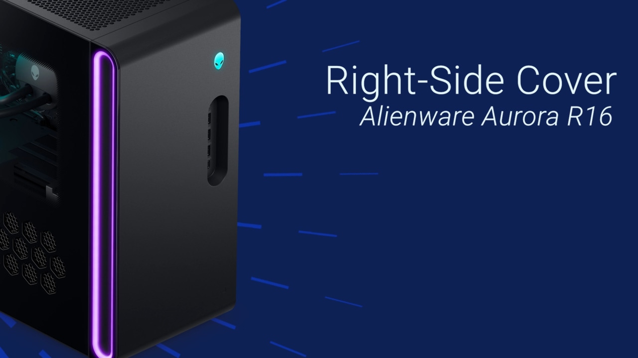 Alienware Aurora R16の右側カバーを交換する方法