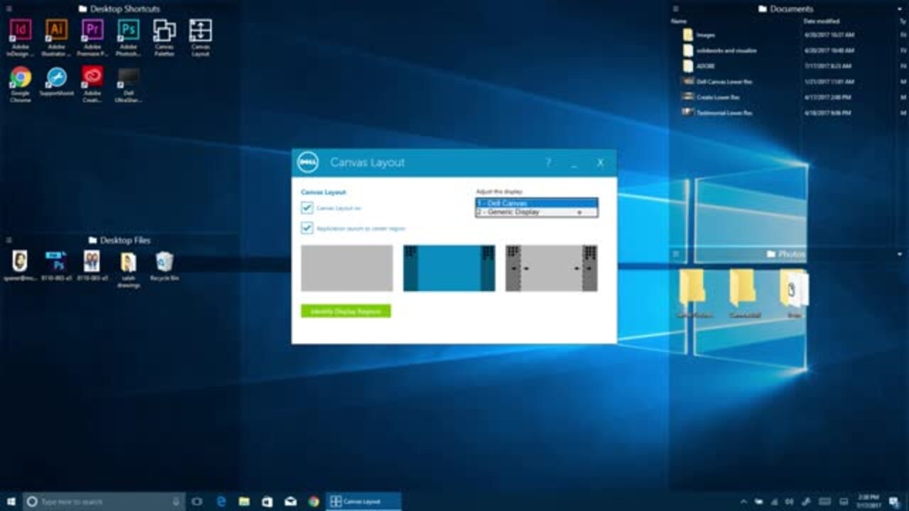 About the Canvas Layout for Dell Canvas