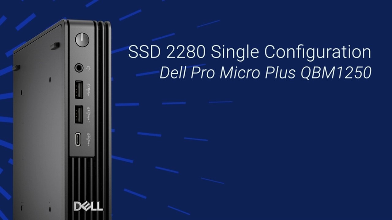 Slik bytter du ut SSD 2280 med én konfigurasjon på Dell Pro Micro Plus-QBM1250