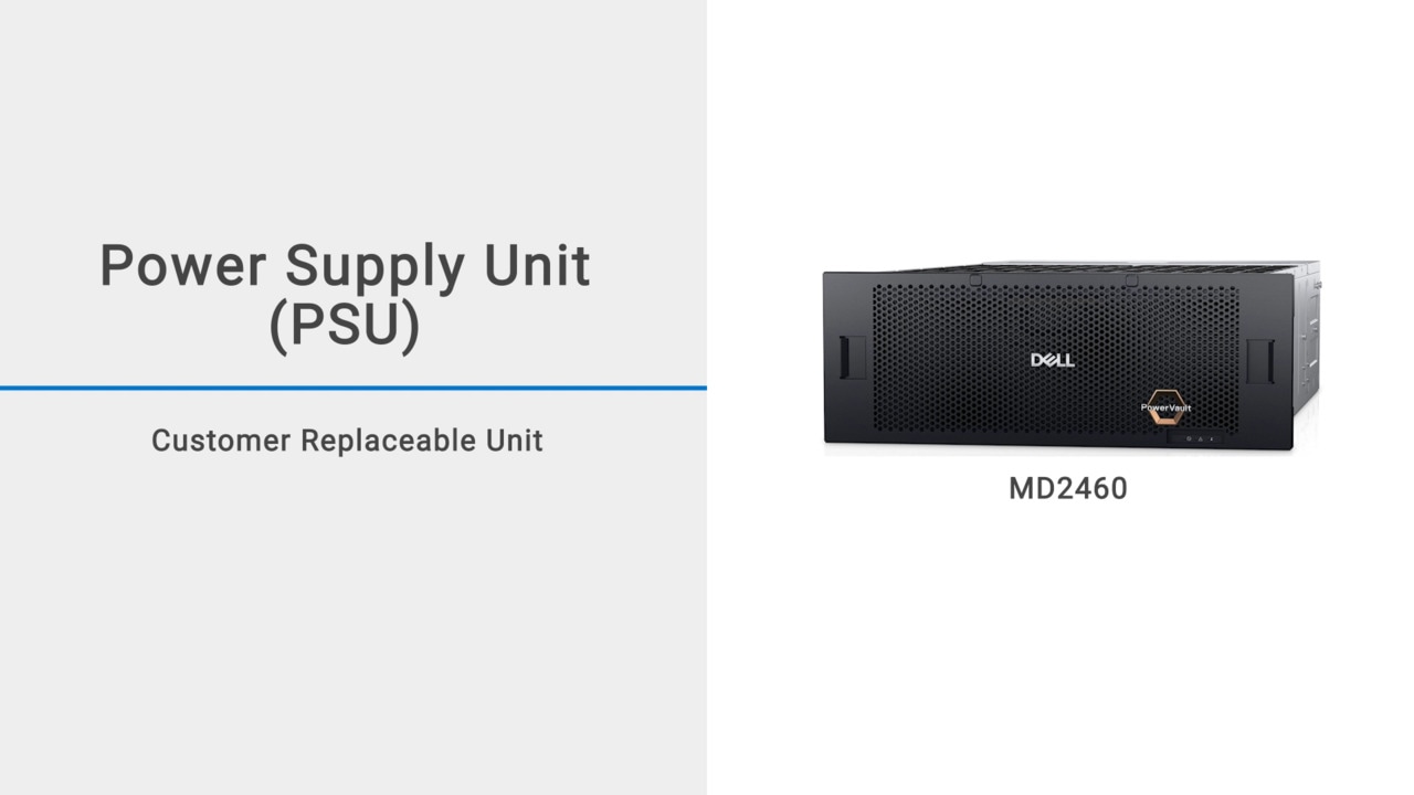 How to Replace a PSU in an MD2460 Expansion Enclosure