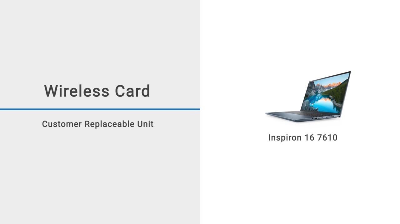 How to replace the wireless card on the Inspiron 16 7610