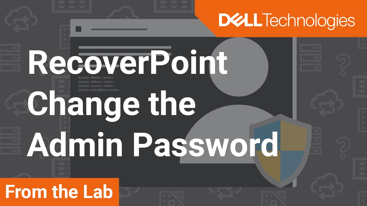 How to change the admin user password from the admin interface in RecoverPoint