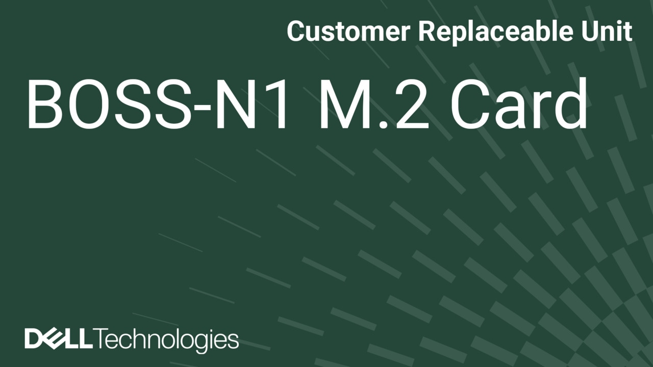 How to Replace the BOSS N1 Card on a PowerEdge R260