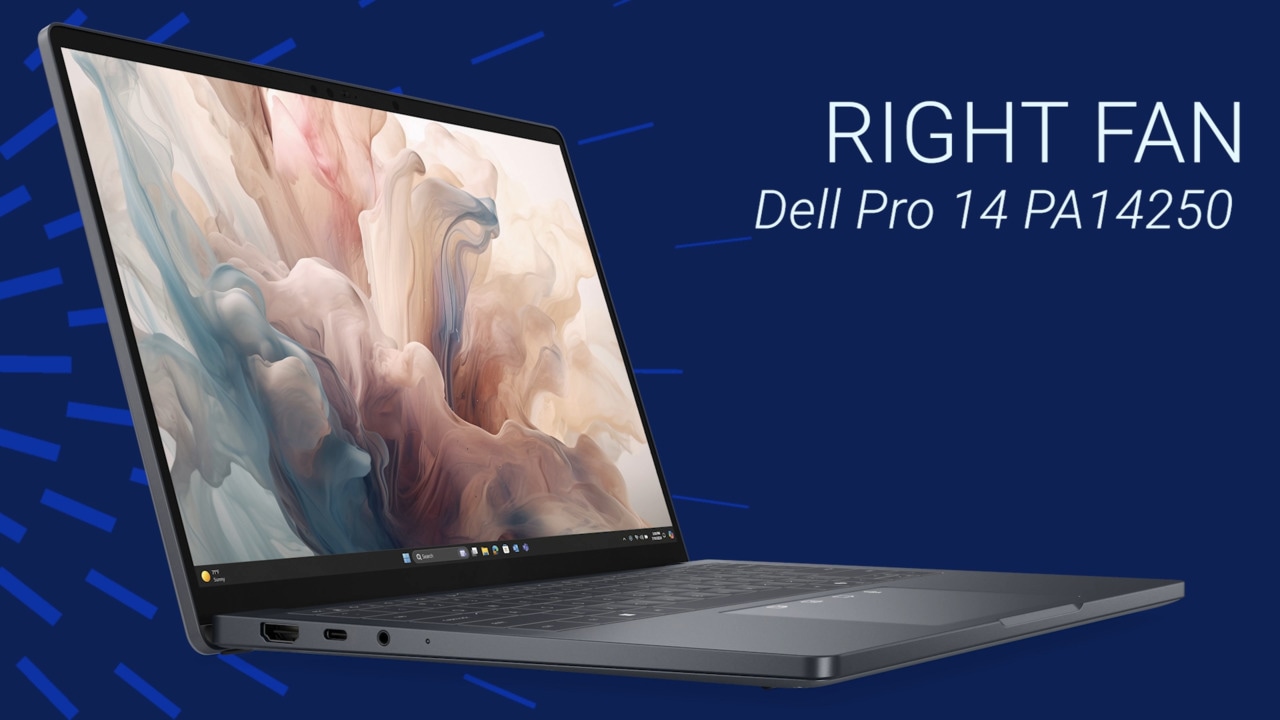 How to replace the Right fan on Dell Pro 14 Premium PA14250