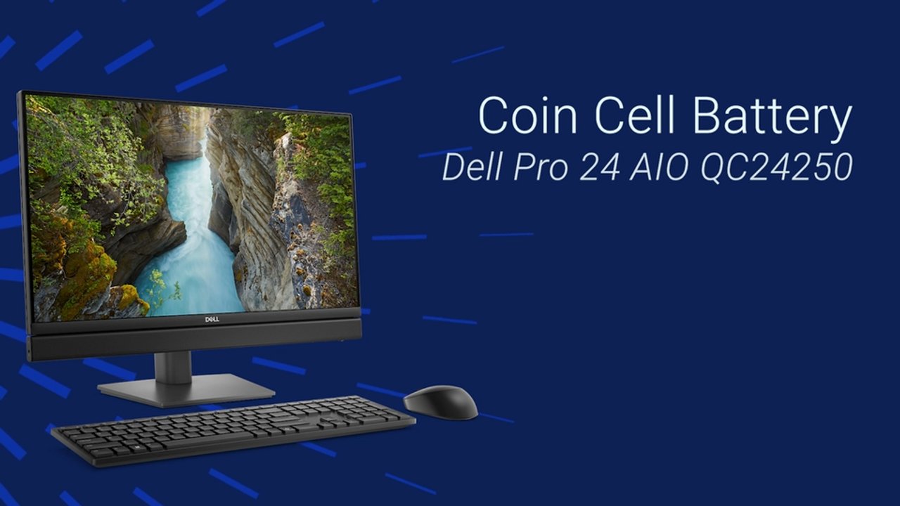 Anleitung zum Ersetzen der Knopfzellenbatterie bei Dell Pro 24 AIO QC24250