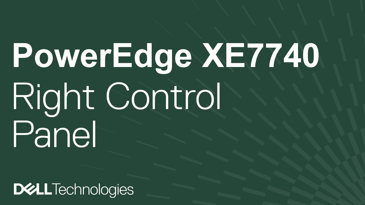 How to replace the right control panel on a PowerEdge XE7740