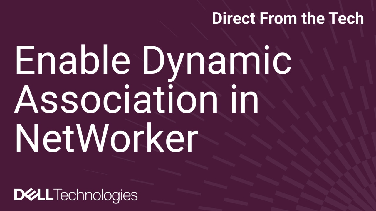 How to enable a VMware group with Dynamic Association and Rules in NetWorker Management UI