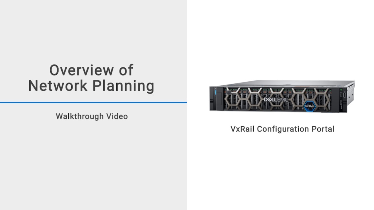 Tutorial on the Network Planning for Deploying VxRail