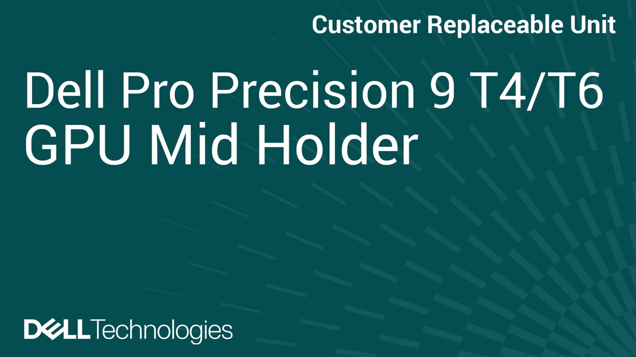 Cómo instalar el soporte intermedio de la GPU en Dell Pro Precision 9 T4 PW9T4260/T6 PW9T6260