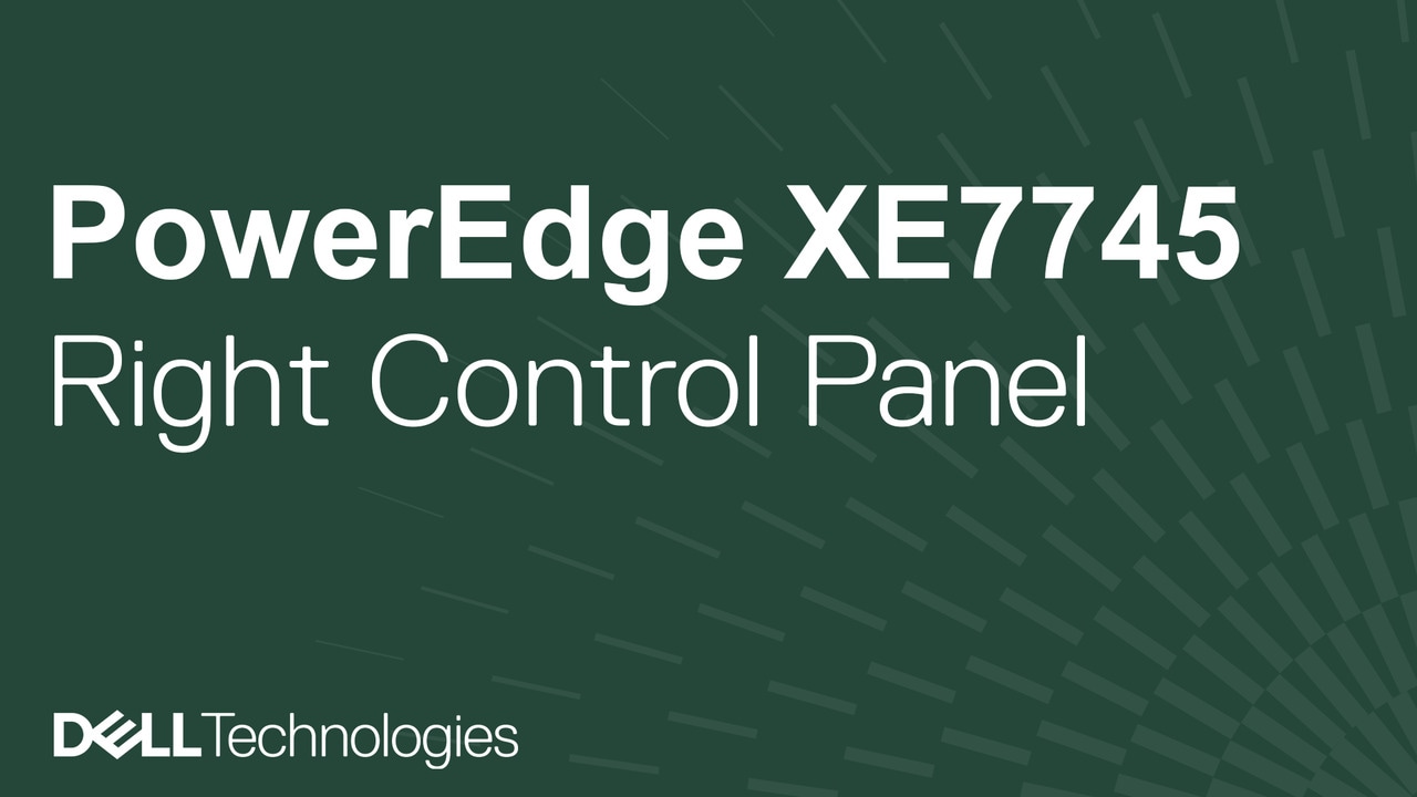 How to replace the right control panel on a PowerEdge XE7745