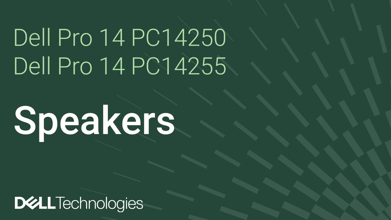 How to replace the Speakers on your Dell Pro 14 PC14250/PC14255