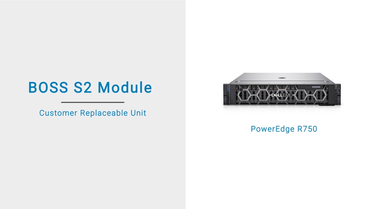 How to replace the BOSS S2 module on a Dell EMC PowerEdge R750