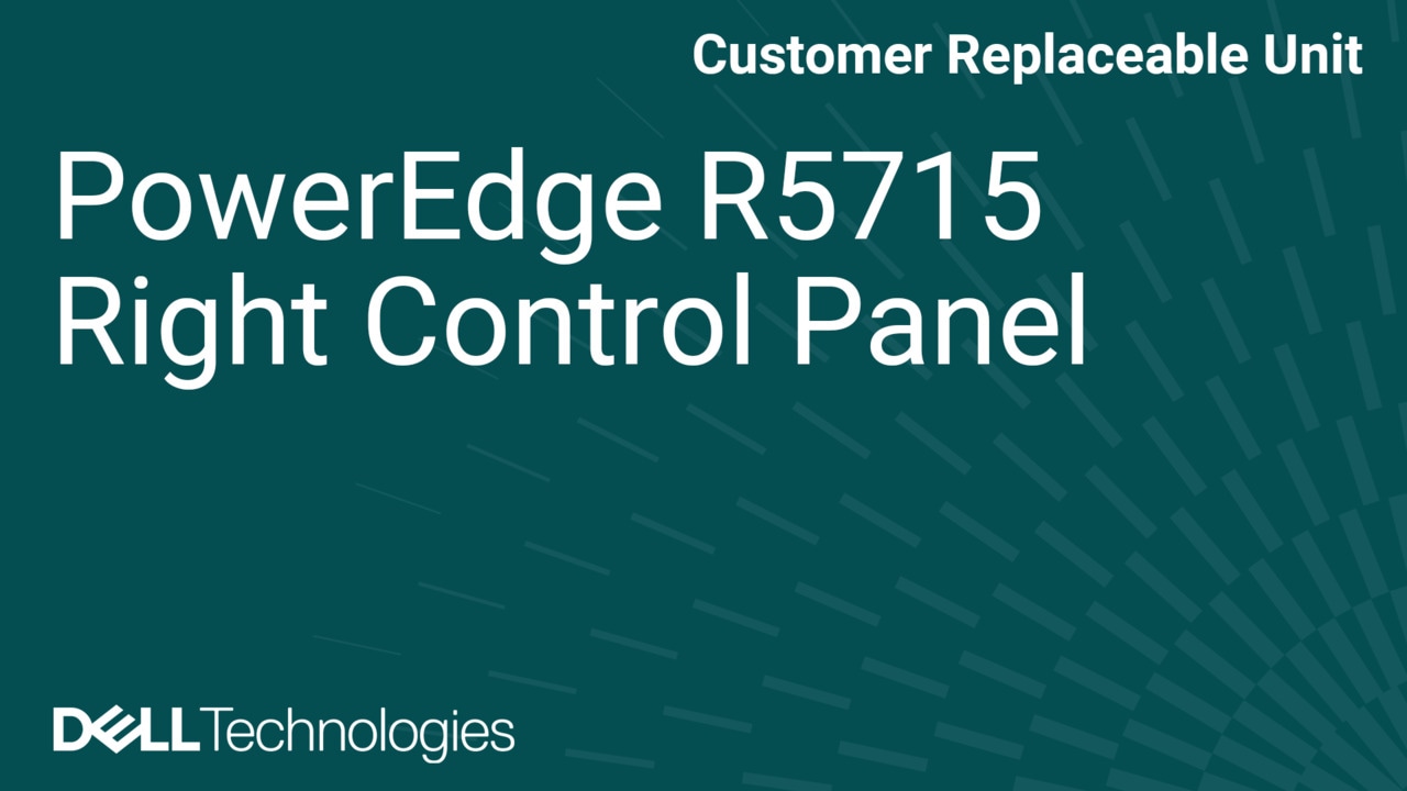 Remplacement du panneau de configuration droit dans le système R5715
