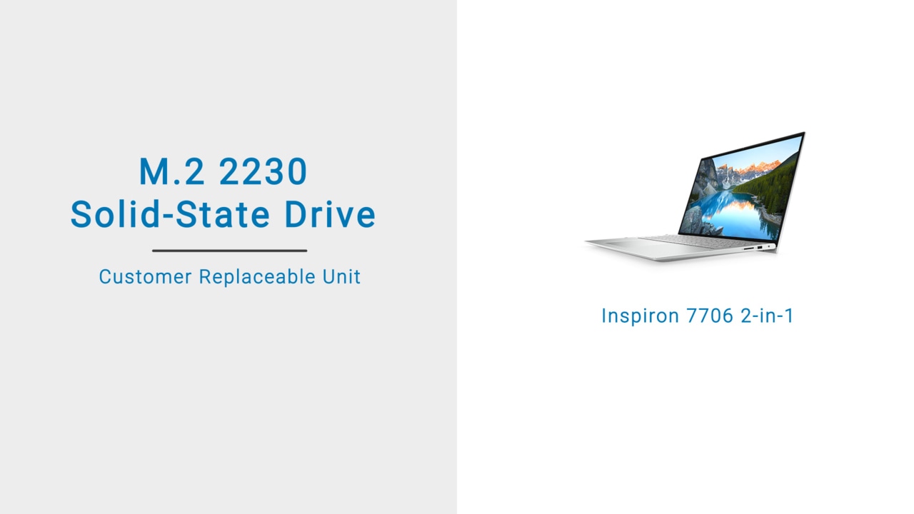 How to replace the M.2 2230 Solid-State Drive on Inspiron 7706 2-in-1