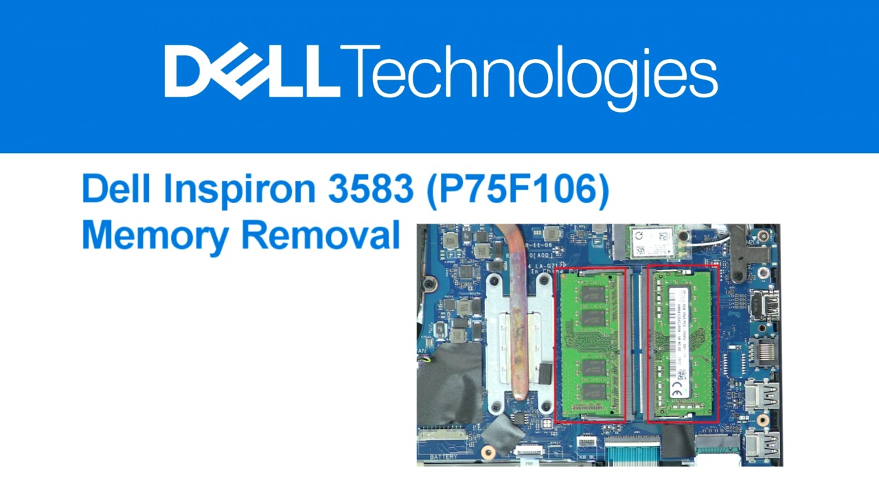 How to Remove Inspiron 3583 Memory