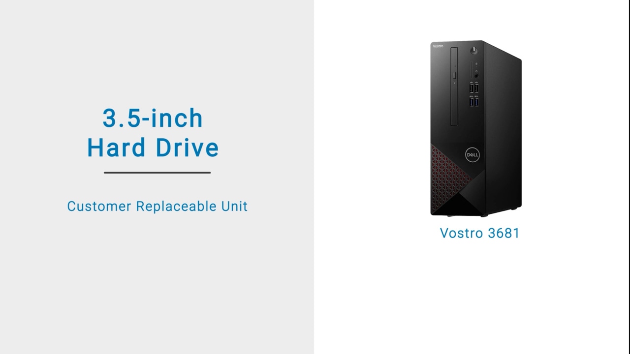 How to remove and install the 3.5-inch hard drive on Vostro 3681
