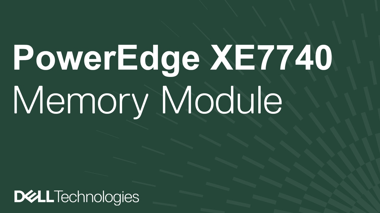 How to replace the memory module on a PowerEdge XE7740